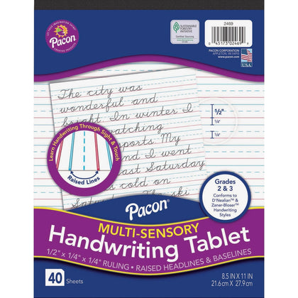 Pacon Multi-Sensory Handwriting Tablet - Student Writing Aid - Paper & Pads