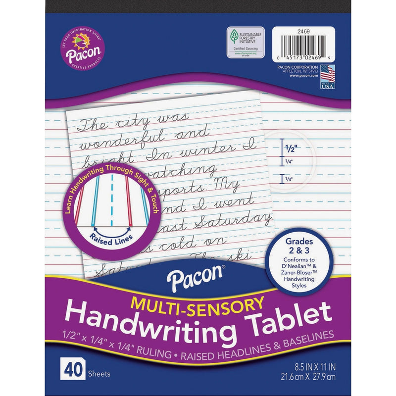 Pacon Multi-Sensory Handwriting Tablet - Student Writing Aid - Paper & Pads