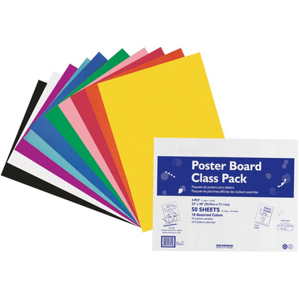 Pacon Poster Board Class Pack - Vibrant 22x28 Boards - 50/Carton - Project