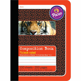 Pacon Primary Journal: Dotted Midline Comp Book - 100 Sheets 0.63’’ Ruled - Student Notebooks & Folders