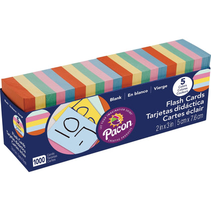 Pacon® Blank Flash Card Dispenser Box - Educational Tool for 1000 Cards