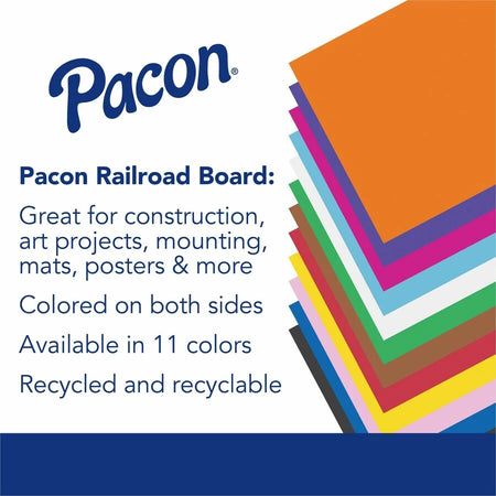 Pacon Railroad Board: White Art Mat for Printing & Stenciling - Project Boards
