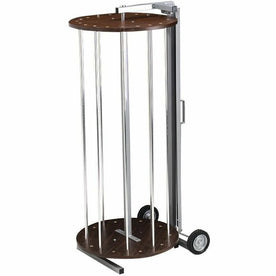 Pacon Rotary Art Roll Rack - 48’’ Width - Mobile Unit - Gray - Paper Rolls/Tissue