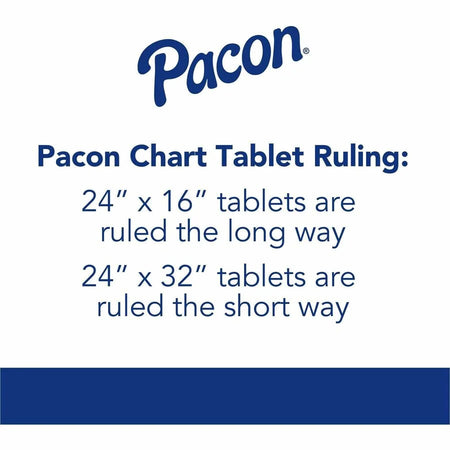 Pacon Ruled Chart Tablet: Spiral Bound 1’’ 24’’ x 32’’ - Sturdy Back & Recyclable - Handwriting Paper Pads