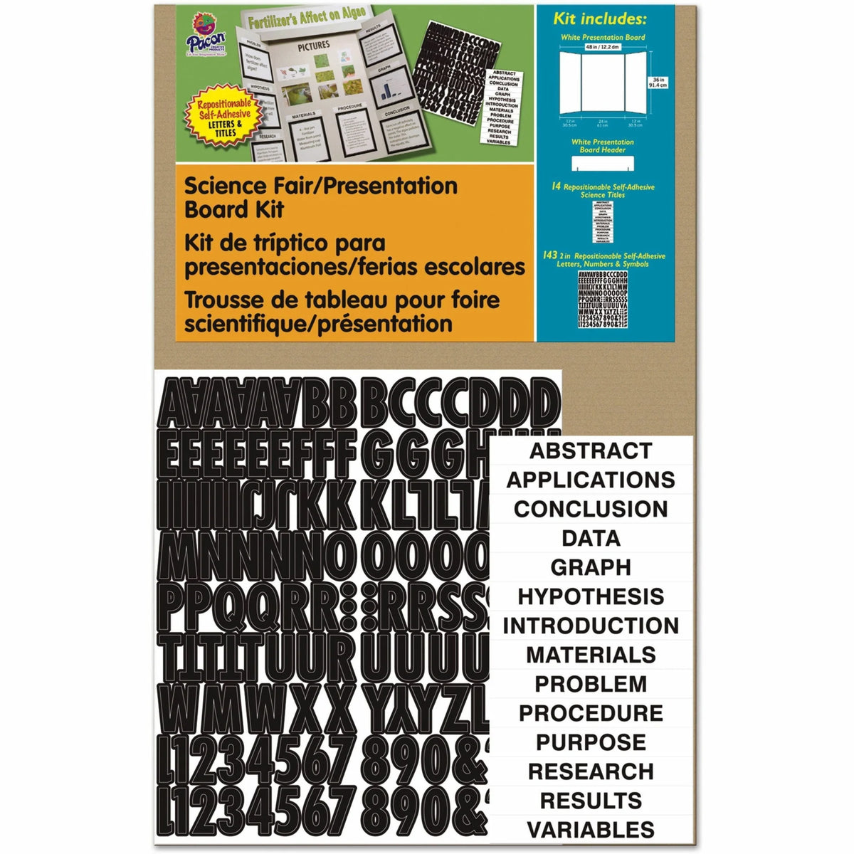 Pacon Science Fair Presentation Board: Project Kit - Boards