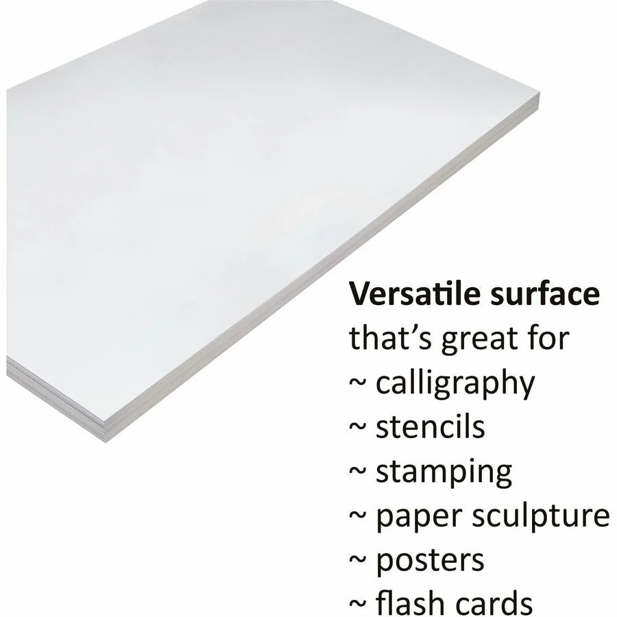 Pacon Tagboard: Craft & Art Supplies - 12x18 White - 100 Pack - Drawing Paper Sketch Pads