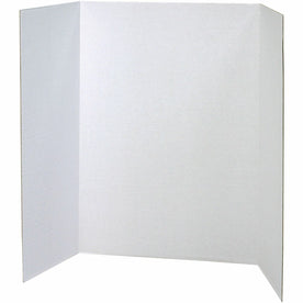 Pacon Tri-fold Heavy Duty Presentation Boards - White - 36’’x48’’ - 18/Ctn - Project