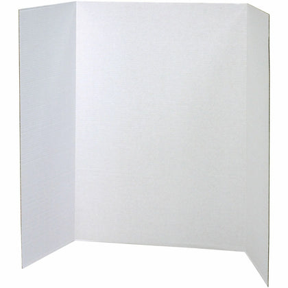 Pacon Tri-fold Heavy Duty Presentation Boards - White - 36’’x48’’ - 18/Ctn - Project
