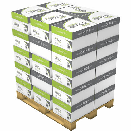 PALLET Global Office Premium Paper: 96 Brightness 8 1/2’’ x 14’’ White - 500 Sheets - 300/Pallet - Copy & Printer Paper