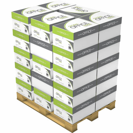 PALLET Global Office Premium Paper: 96 Brightness 8 1/2’’ x 14’’ White - 500 Sheets - 300/Pallet - Copy & Printer Paper