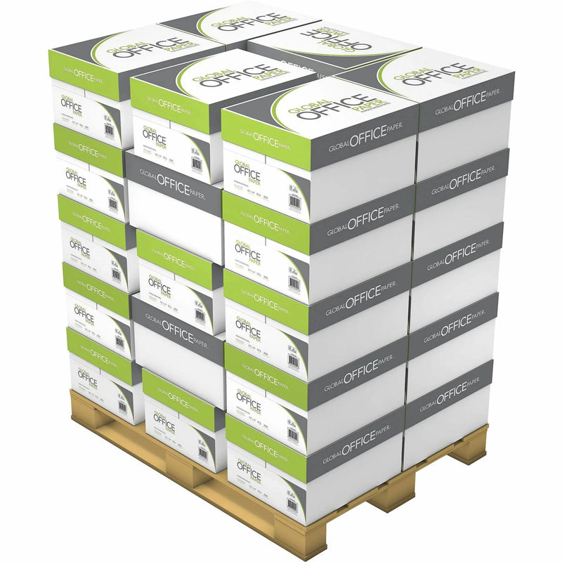 PALLET Global Office Premium Paper: 96 Brightness 8 1/2’’ x 14’’ White - 500 Sheets - 300/Pallet - Copy & Printer Paper