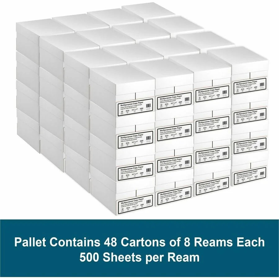 PALLET Special Buy Economy Copy Paper - White 8 1/2’’ x 11’’ 20 lb - 500 Sheets/Ream - & Printer
