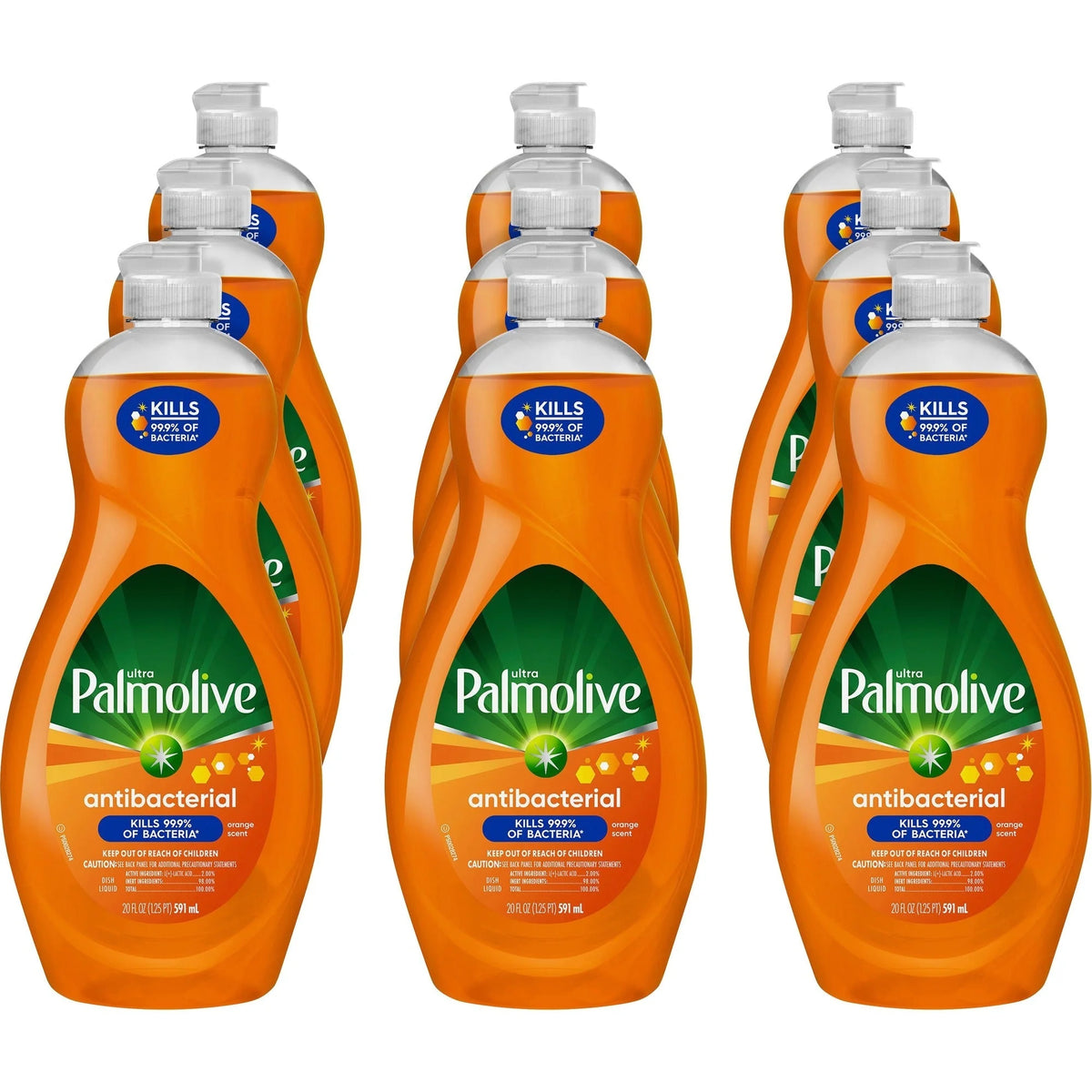 Palmolive Antibacterial Ultra Dish Soap: Concentrated 20 fl oz - Orange - 9/Carton - Dish/Dishwasher Detergents