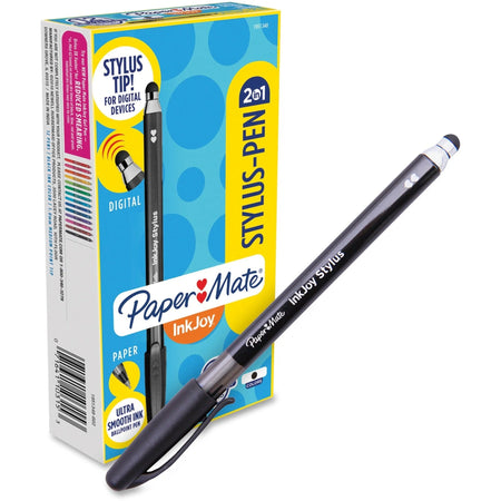Paper Mate 2-in-1 InkJoy Stylus Pen: Black - 1 Dozen - Pens