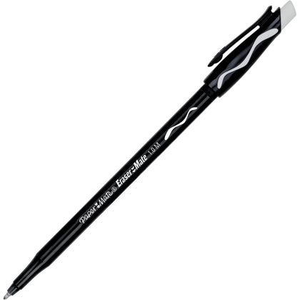 Paper Mate Erasermate Ballpoint Pens: Medium Point Retractable Erasable - 1 Dozen - Pens