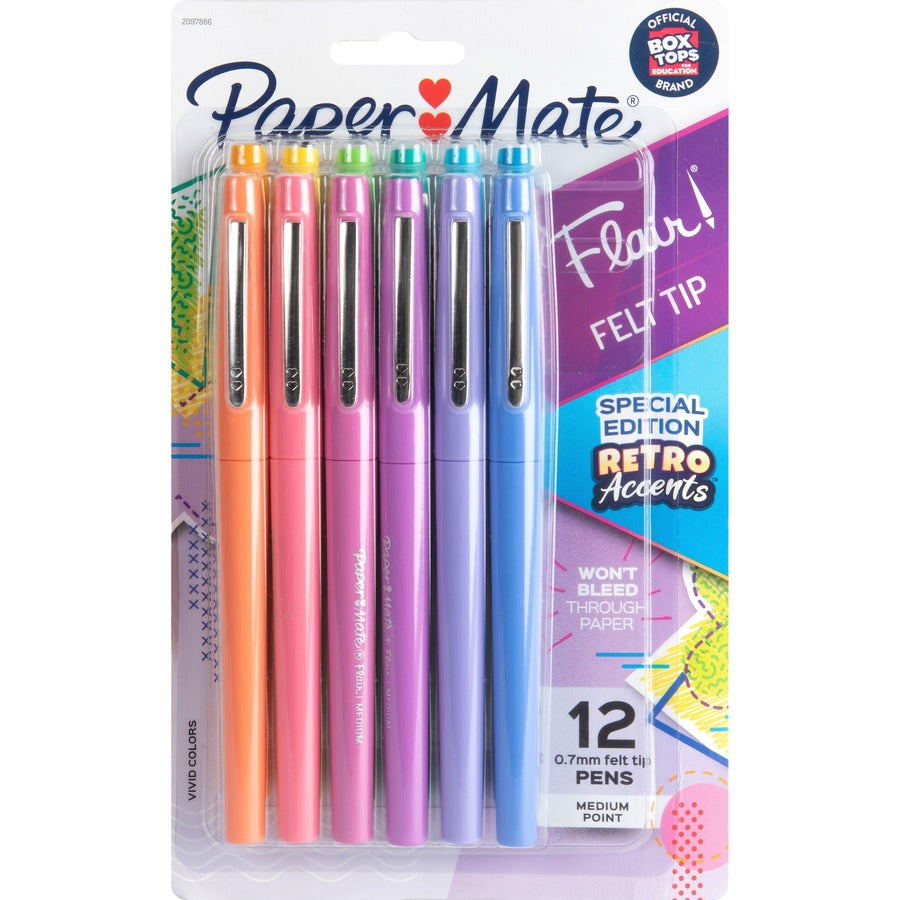 Paper Mate Flair Medium Point Pens - Front