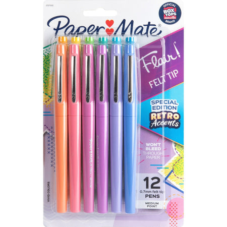 Paper Mate Flair Medium Point Pens - Front
