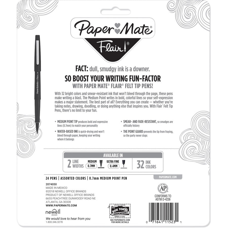 Paper Mate Flair Porous Point Pen - Rear