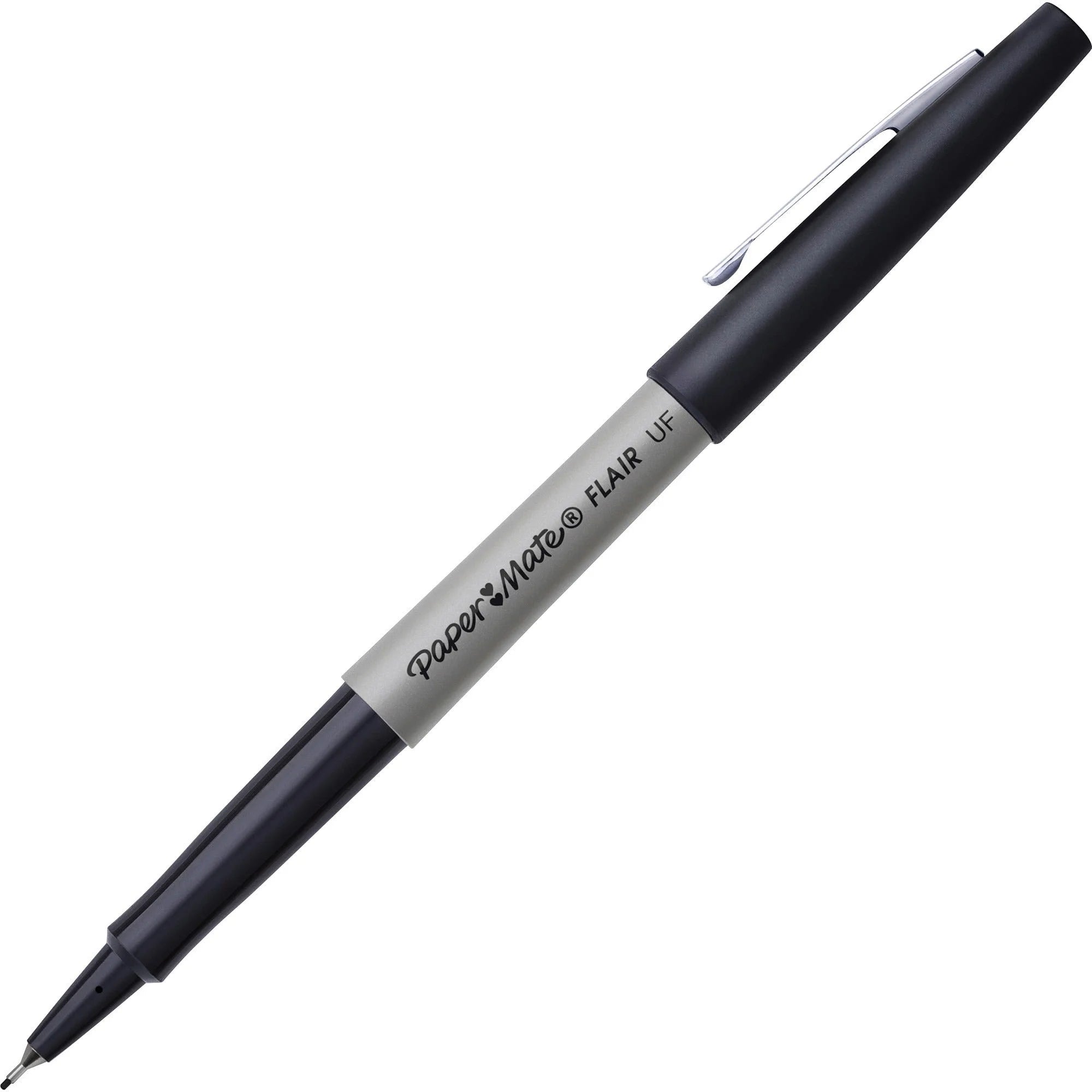 Paper Mate Flair Ultra Fine Pens: Black Ink Water-Based - 1 Dozen - Pens