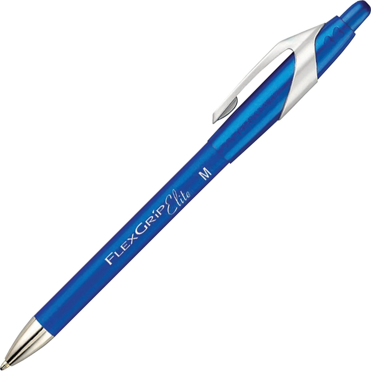 Paper Mate FlexGrip Elite Pens: Medium Point Blue Ink Refillable - Pens