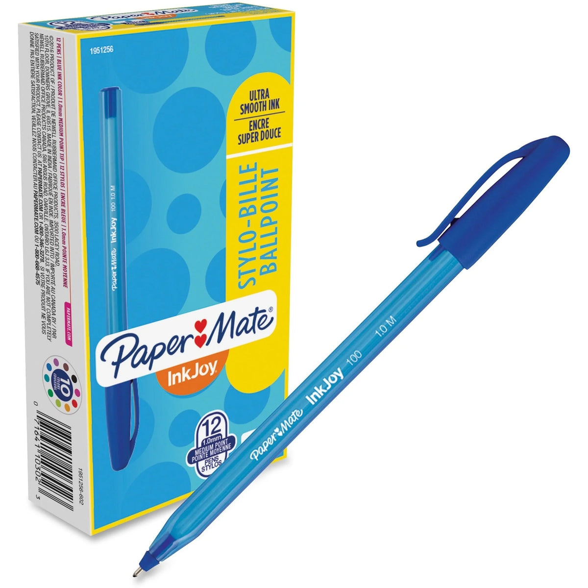 Paper Mate Inkjoy 100 ST Ballpoint Pens - Blue Ink 1mm Medium Point