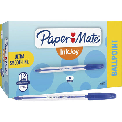 Paper Mate InkJoy 50 Blue Ballpoint Pens - Medium Point - Pack of 12