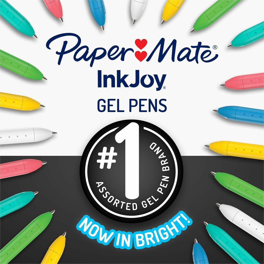 Paper Mate Inkjoy Gel Bright! Pens, Medium Point (0.7mm) - Alternate-Image1