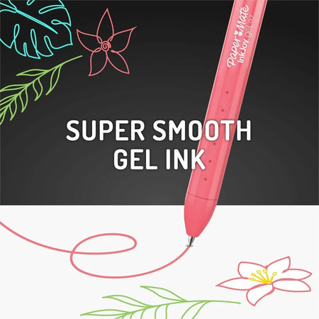 Paper Mate Inkjoy Gel Bright! Pens: Medium Point (0.7mm) Retractable Gel-based - 6 Pack - Pens