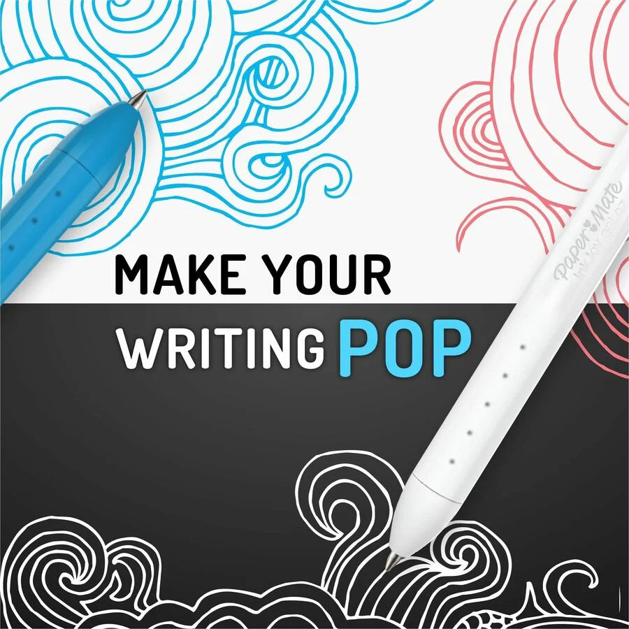 Paper Mate Inkjoy Gel Bright! Pens: Medium Point (0.7mm) Retractable Gel-based - 6 Pack - Pens