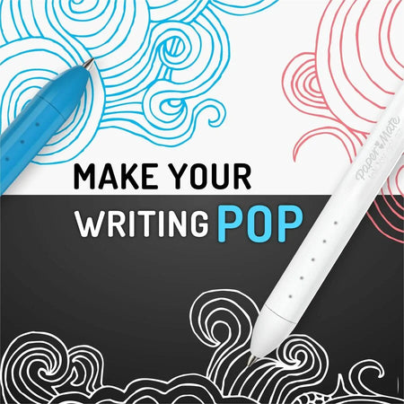 Paper Mate Inkjoy Gel Bright! Pens: Medium Point (0.7mm) Retractable Gel-based - 6 Pack - Pens
