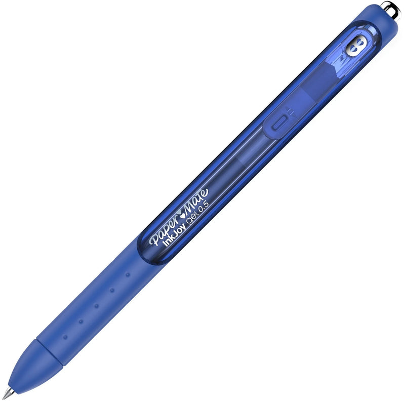 Paper Mate InkJoy Gel Pen: 0.5mm Retractable Blue Ink Gel-based - Barrel - Pens
