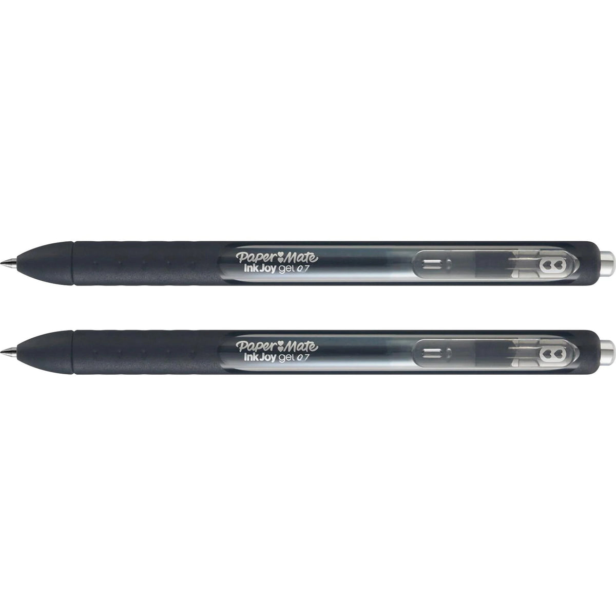 Paper Mate InkJoy Gel Pen: 0.77mm Retractable Black Ink Blue Barrel - 2 Pack - Pens