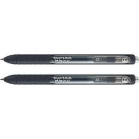 Paper Mate InkJoy Gel Pen: 0.77mm Retractable Black Ink Blue Barrel - 2 Pack - Pens