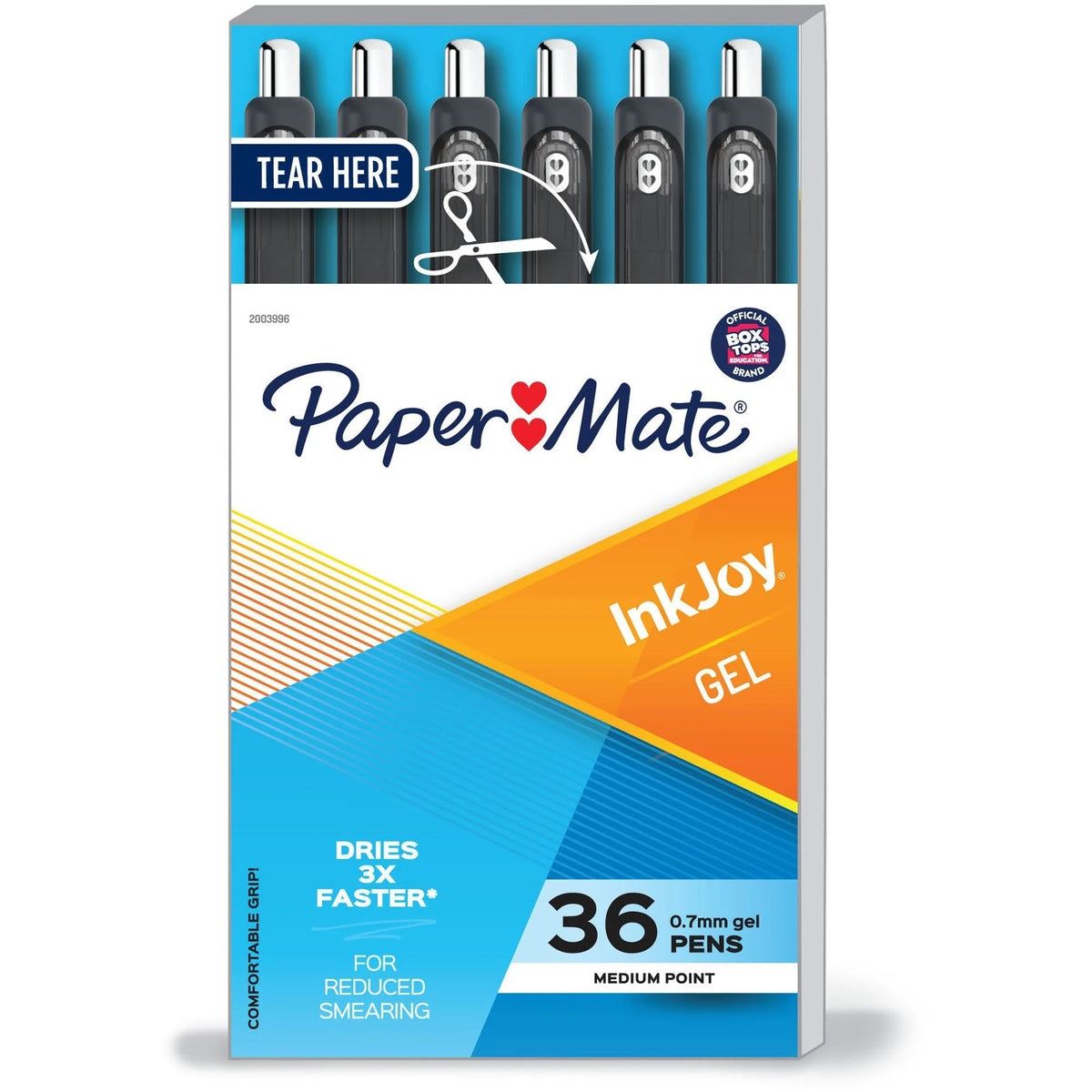 Paper Mate InkJoy Gel Pen: Retractable Black Ink 36/Box - Pens