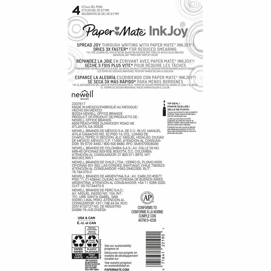 Paper Mate InkJoy Gel Pens - Rear