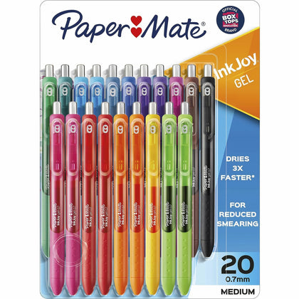 Paper Mate InkJoy Gel Pens: 0.7mm Medium Point Assorted Colors - Pack of 20 - Pens