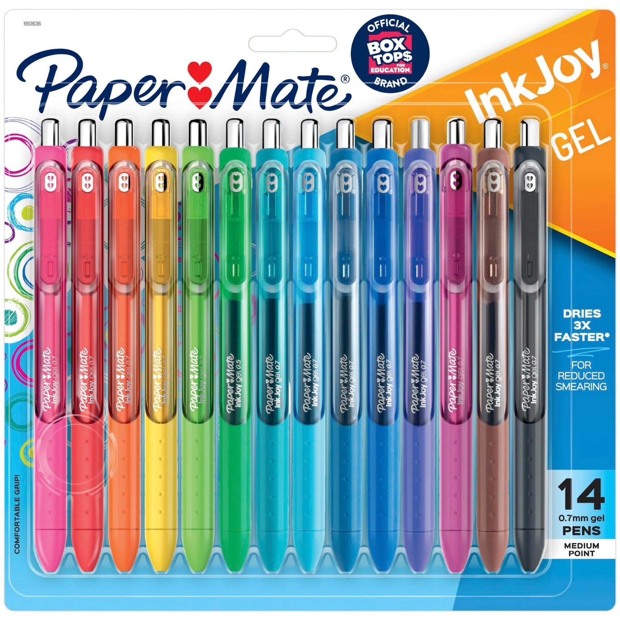 Paper Mate InkJoy Gel Pens: 0.7mm Retractable Gel-based Ink - Assorted Colors - 14 Pack - Pens