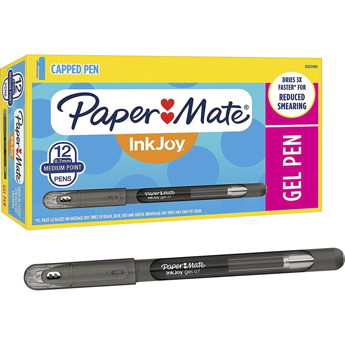 Paper Mate InkJoy Gel Pens: Medium Point Black Ink - Gel-based - 1 Dozen - Pens