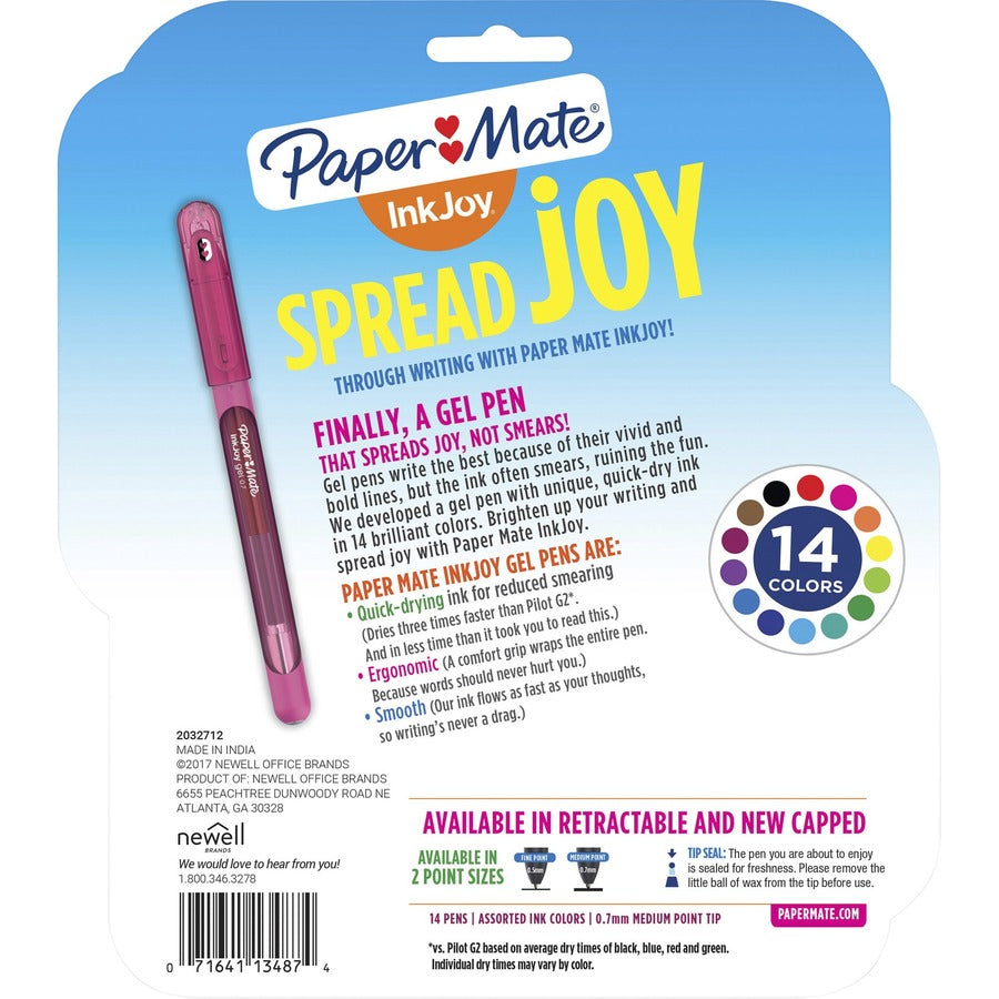 Paper Mate InkJoy Gel Stick Pens - Rear