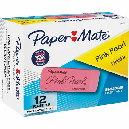 Paper Mate Pink Pearl Eraser: Self-cleaning Tear Resistant Smudge-free - Erasers