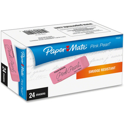 Paper Mate Pink Pearl Eraser: Self-cleaning Tear Resistant Smudge-free - Erasers