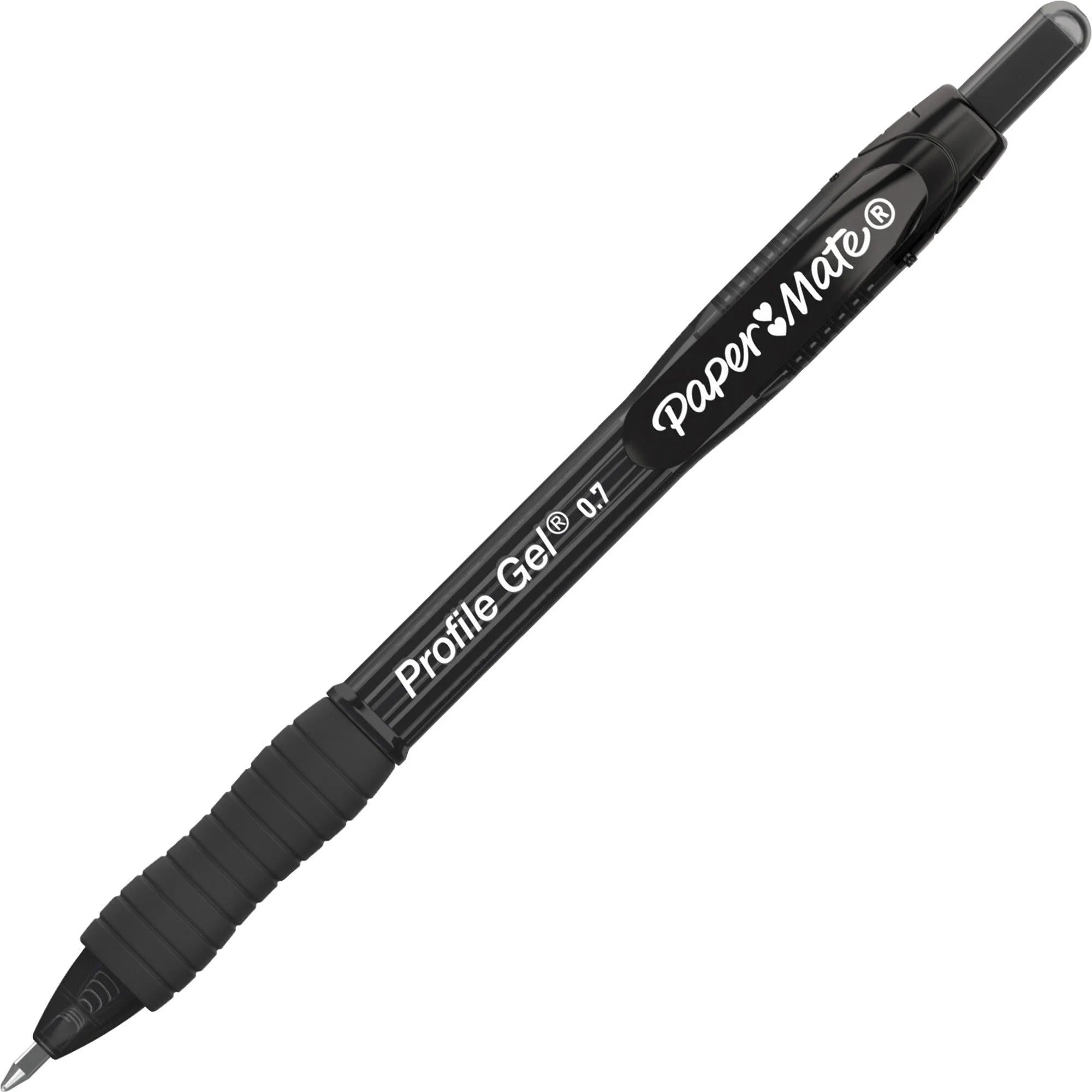 Paper Mate Profile Gel Retractable Pen - Smooth 0.7mm Black Ink - Pack of 12 - Pens