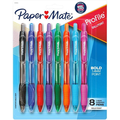 Paper Mate Profile Retractable Ballpoint Pen - Smooth Writing - Assorted Colors - Pens