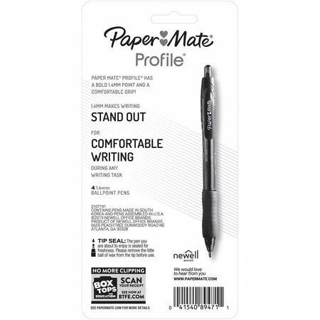 Paper Mate Profile Retractable Gel Pens - Rear