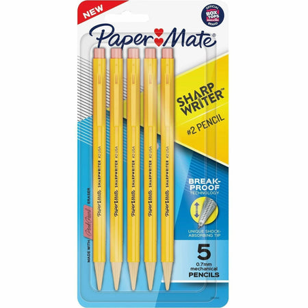 Paper Mate Sharp Writer Mechanical Pencils - Yellow Barrel - Pack of 5