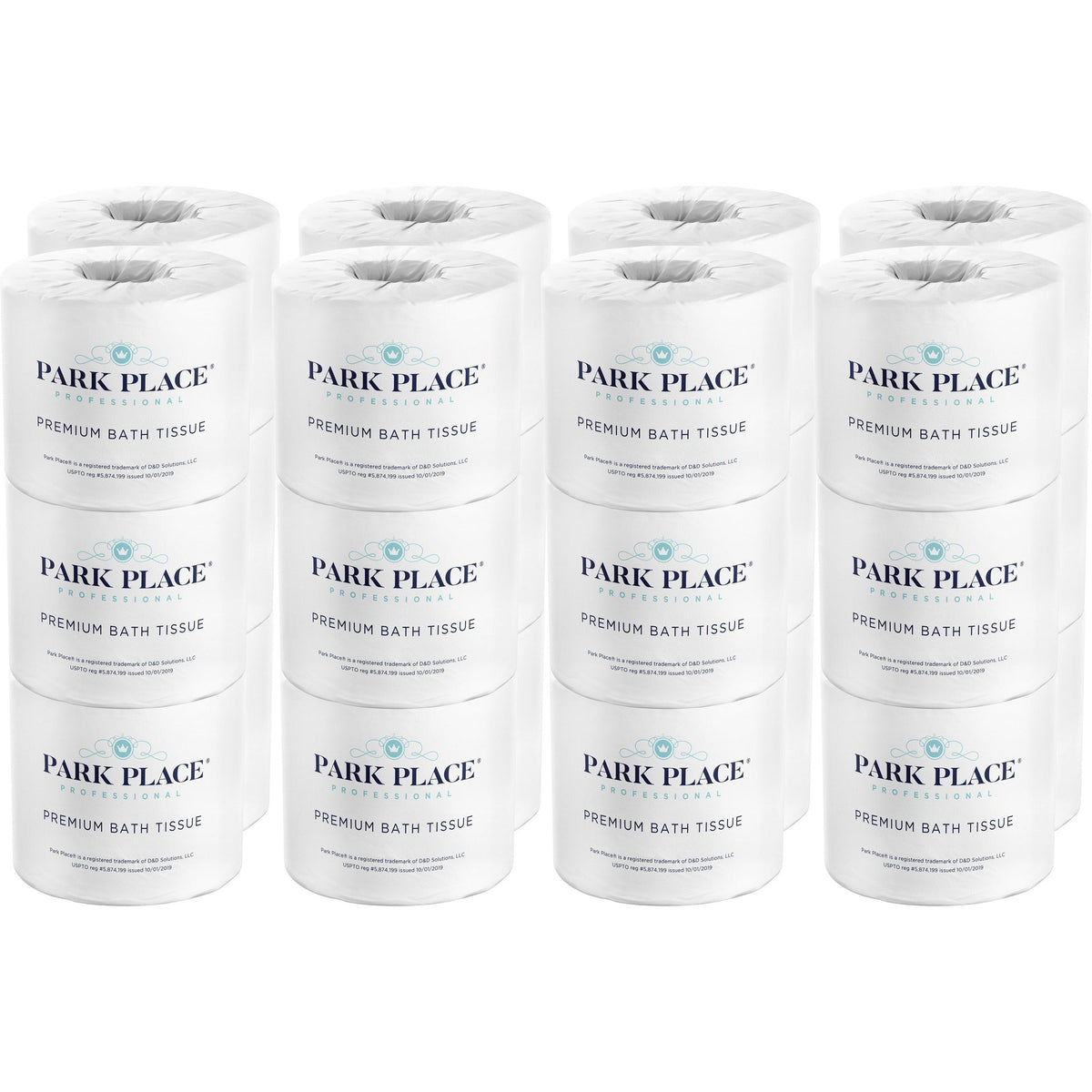 Park Place Double-ply Premium Bath Tissue Rolls - 2 Ply - 420 Sheets/Roll - Embossed Pattern - White - Bathroom