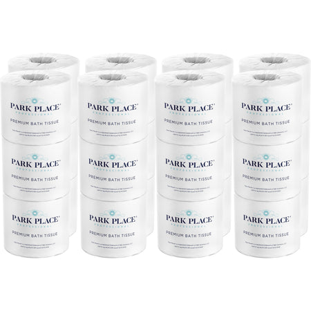 Park Place Double-ply Premium Bath Tissue Rolls - 2 Ply - 420 Sheets/Roll - Embossed Pattern - White - Bathroom