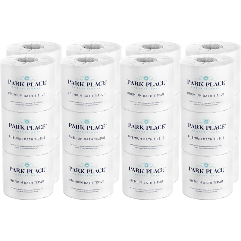 Park Place Double-ply Premium Bath Tissue Rolls - 2 Ply - 420 Sheets/Roll - Embossed Pattern - White - Bathroom