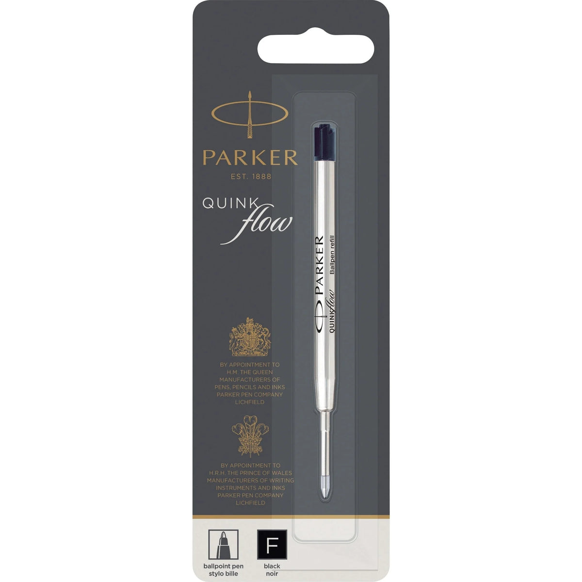 Parker Ballpoint Pen Refill: Fine Point Black Ink - Refills
