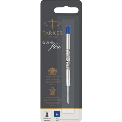 Parker Ballpoint Pen Refill: Fine Point Blue Ink - 1 Each - Refills